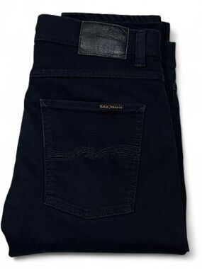 NWOT Nudie Jeans Lean Dean Dry Ever Black Jeans Mens Size W34 L30 Organic Cotton